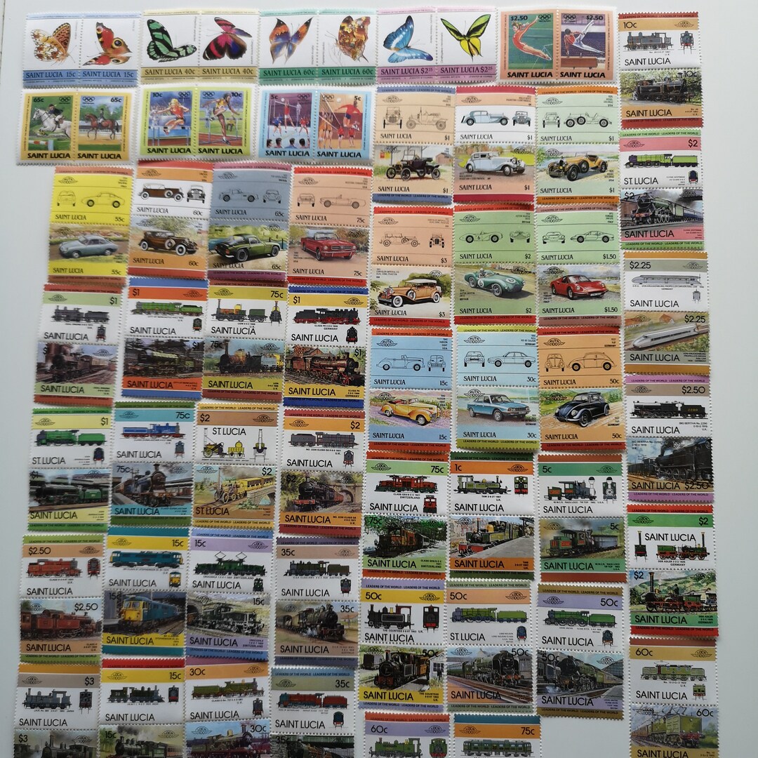 St Lucia Postage Stamps - USED & off Paper - 50 to 1000 Different - for ...