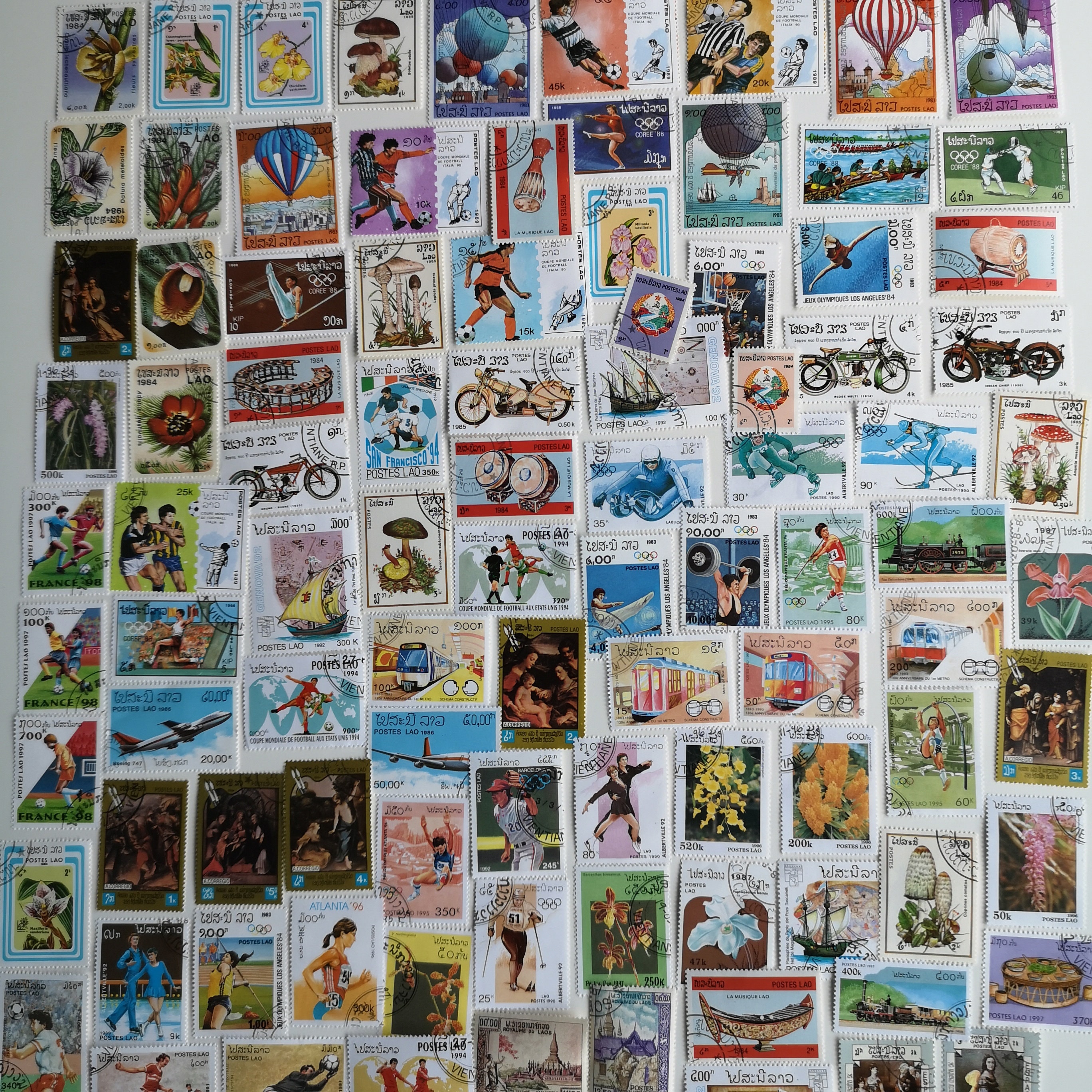 Laos Postage Stamps USED & off Paper 100 to 1000 Different Collecting ...