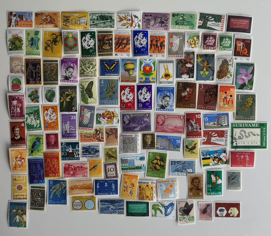 Suriname Postage Stamps - USED & off Paper - 100 to 300 Different ...