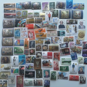 Sellos postales de Malta - USADOS y fuera de papel - 50 a 1000 diferentes - Para coleccionar, elaborar, collage, decoupage, scrapbooking
