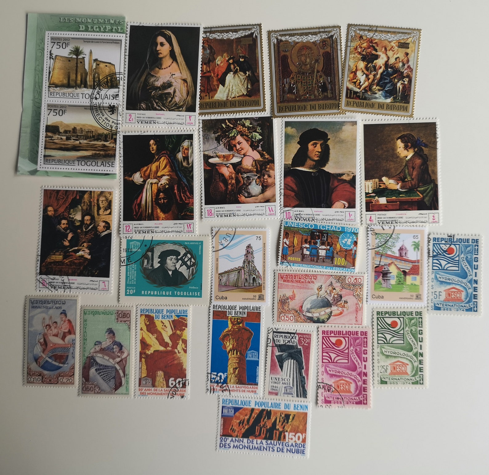 UNESCO Postage Stamps 25 Different USED & off Paper Collecting ...