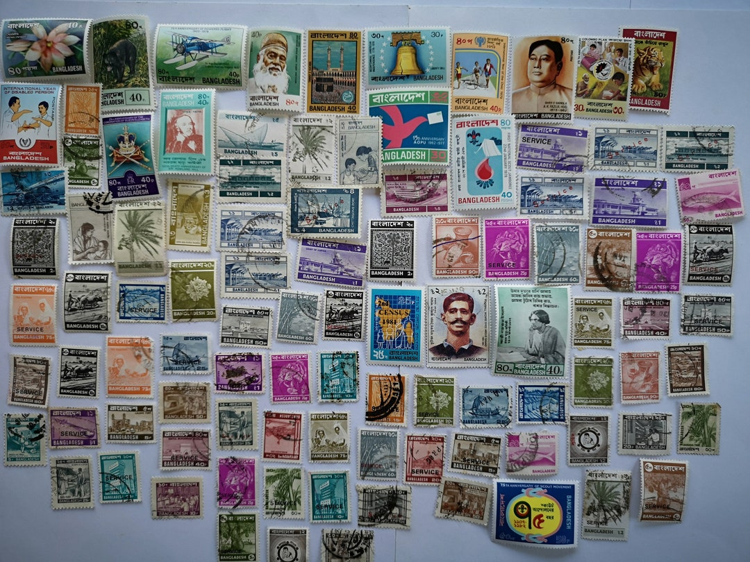 Bangladesh Postage Stamps USED & off Paper 100 to 750 Different Collecting, Crafting, Collage