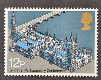 Great Britain 1975 62nd Inter-Parliamentary Union Conference - 1 Mint Stamp - collecting, crafting, collage, decoupage, scrapbooking