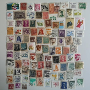 Brazil Postage Stamps - USED & off paper - 100 to 1000 different - For collecting, crafting, collage, decoupage, scrapbooking