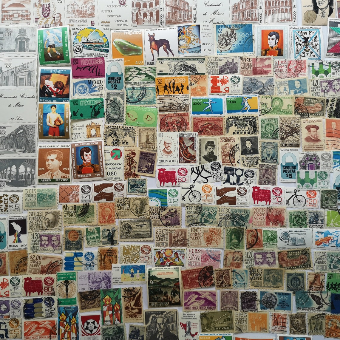 Mexico Postage Stamps - USED & off Paper - 50 to 500 Different ...