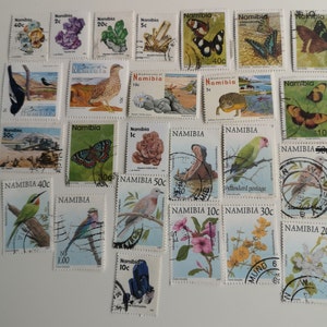 Sellos postales de Namibia - USADOS y sin papel - 25 a 200 diferentes - coleccionismo, elaboración, collage, decoupage, scrapbooking