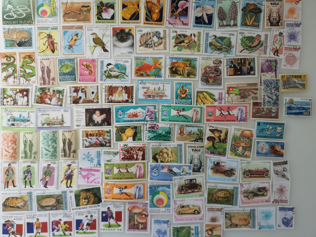 Togo Postage Stamps - USED & off Paper - 100 and 500 Different ...