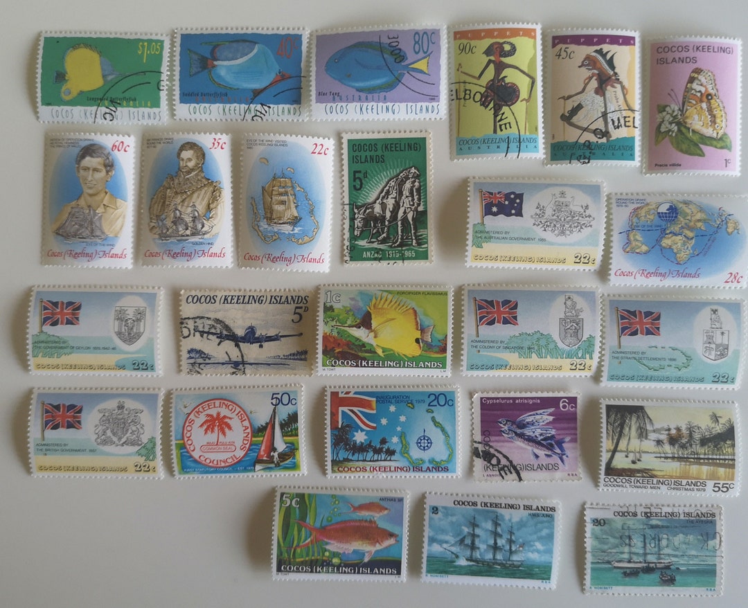 Cocos (keeling) Islands Postage Stamps - USED & off Paper - 25 to 100 ...