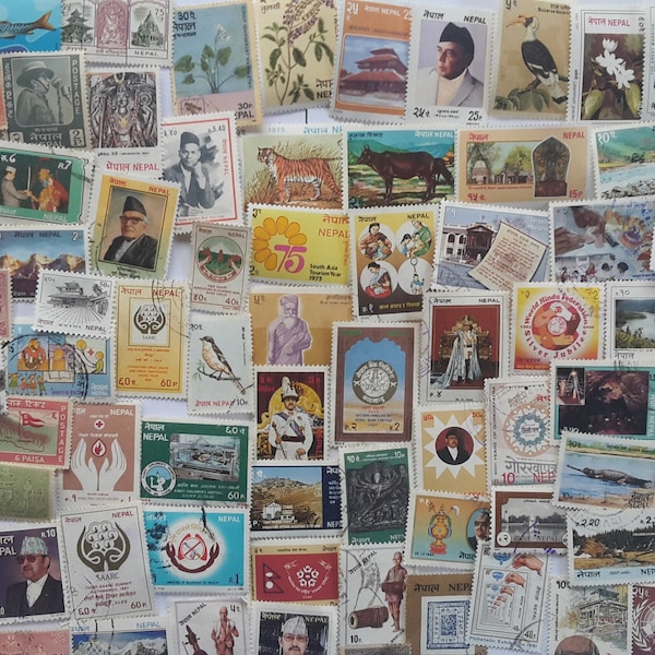 Nepal Briefmarken - USED & off paper - 100 bis 1000 verschiedene - Sammeln, Basteln, Collage, Decoupage, scrapbooking