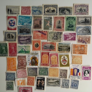 Sellos postales de Panamá - USADOS y sin papel - 50 a 1000 diferentes - coleccionismo, elaboración, collage, decoupage, scrapbooking