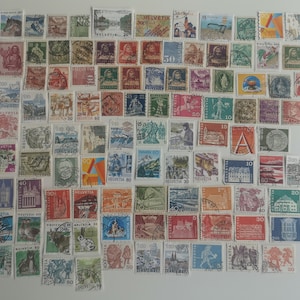 Sellos postales de Suiza - USADOS y sin papel - De 100 a 1000 diferentes - Para coleccionar, hacer manualidades, collage, decoupage y scrapbooking