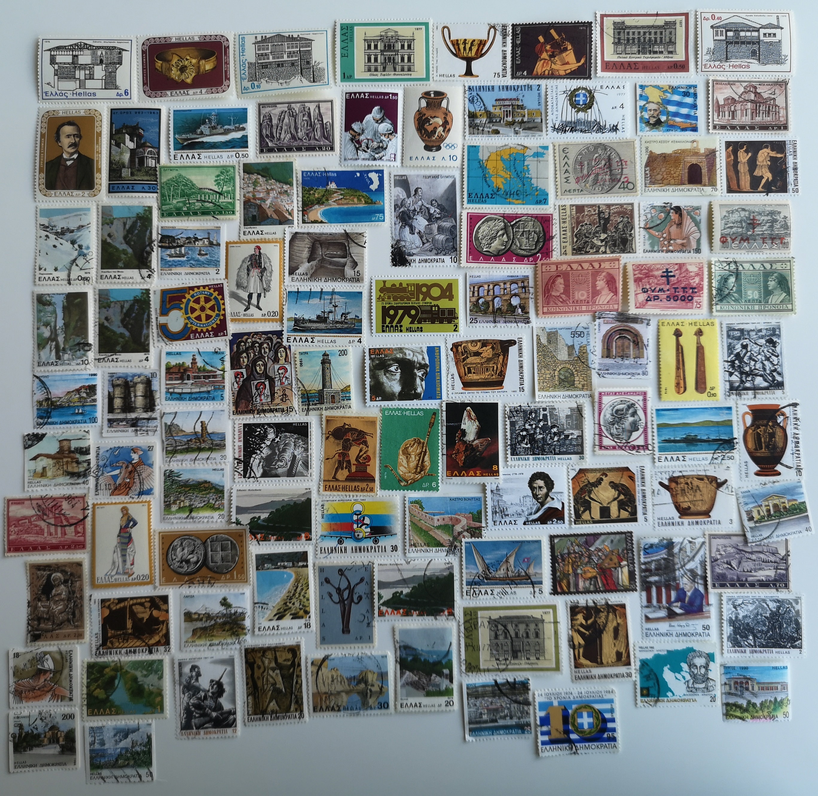Greece Postage Stamps - USED & off Paper - 100 to 1000 Different - for ...
