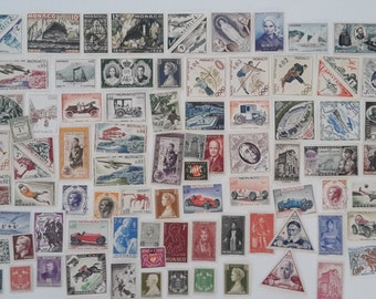 Timbres-poste de Monaco - UTILISÉS et hors papier - 100 à 500 différents - collection, artisanat, collage, découpage, scrapbooking