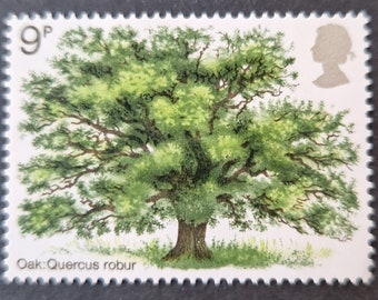 Great Britain 1973 Tree Planting Yr, British Trees: Oak - Mint Stamp - collecting, crafting, collage, decoupage, scrapbooking