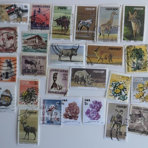 Sellos postales de África Sudoccidental - USADOS y sin papel - 25 a 300 diferentes - coleccionismo, elaboración, collage, decoupage, scrapbooking