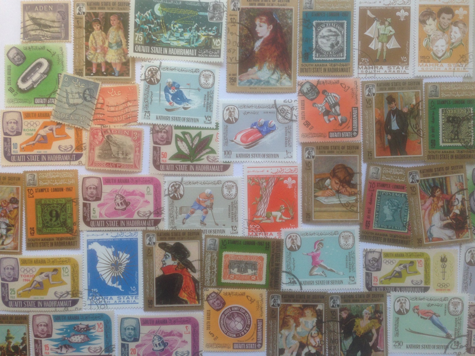 Aden and South Arabian Peninsular Postage Stamps - USED & off Paper ...