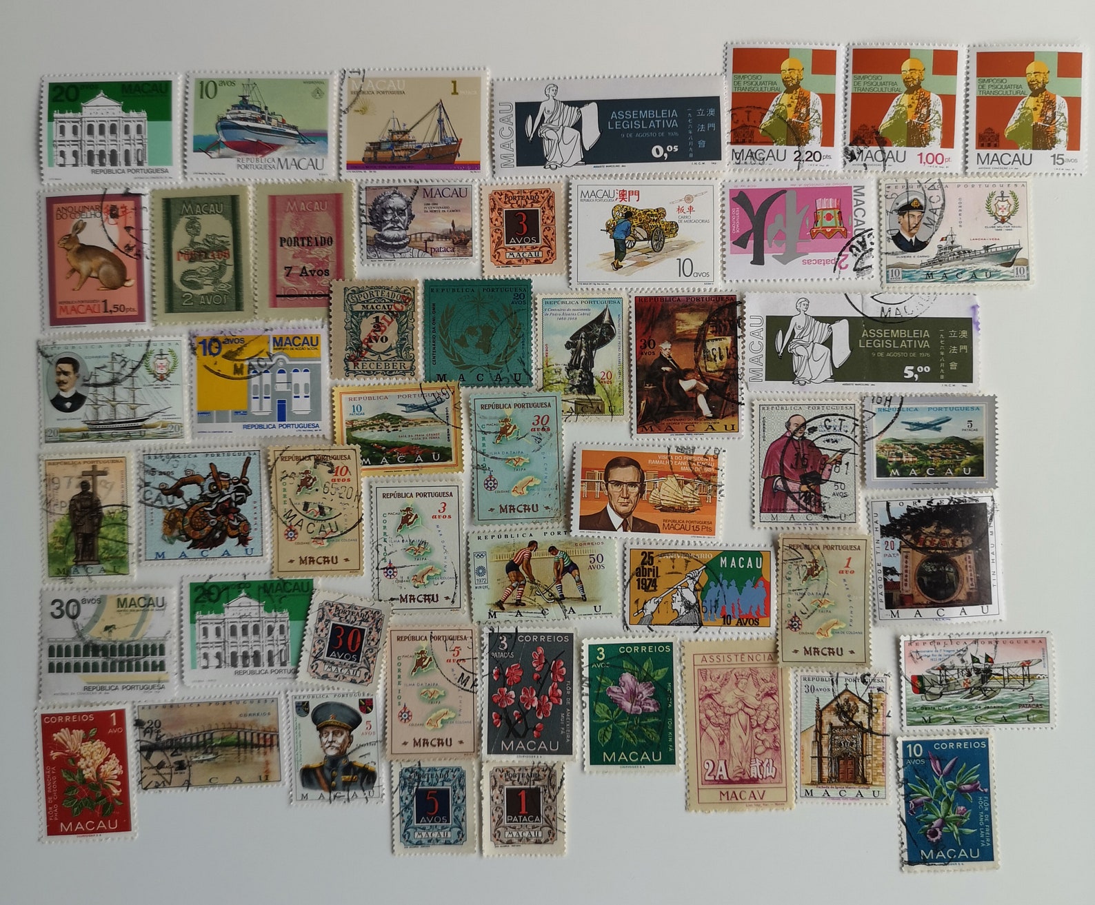 Macau Postage Stamps - USED & off Paper - 50 and 100 Different ...