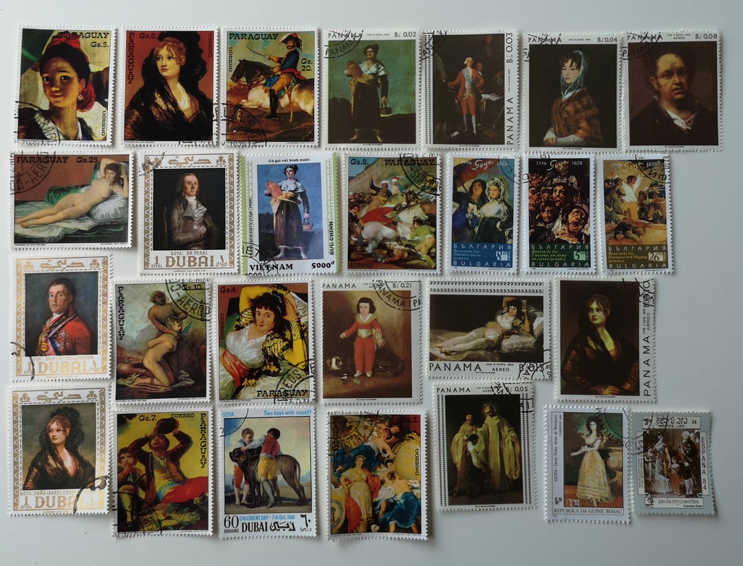 Goya Postage Stamps - 25 and 50 Different - USED & off Paper - for ...