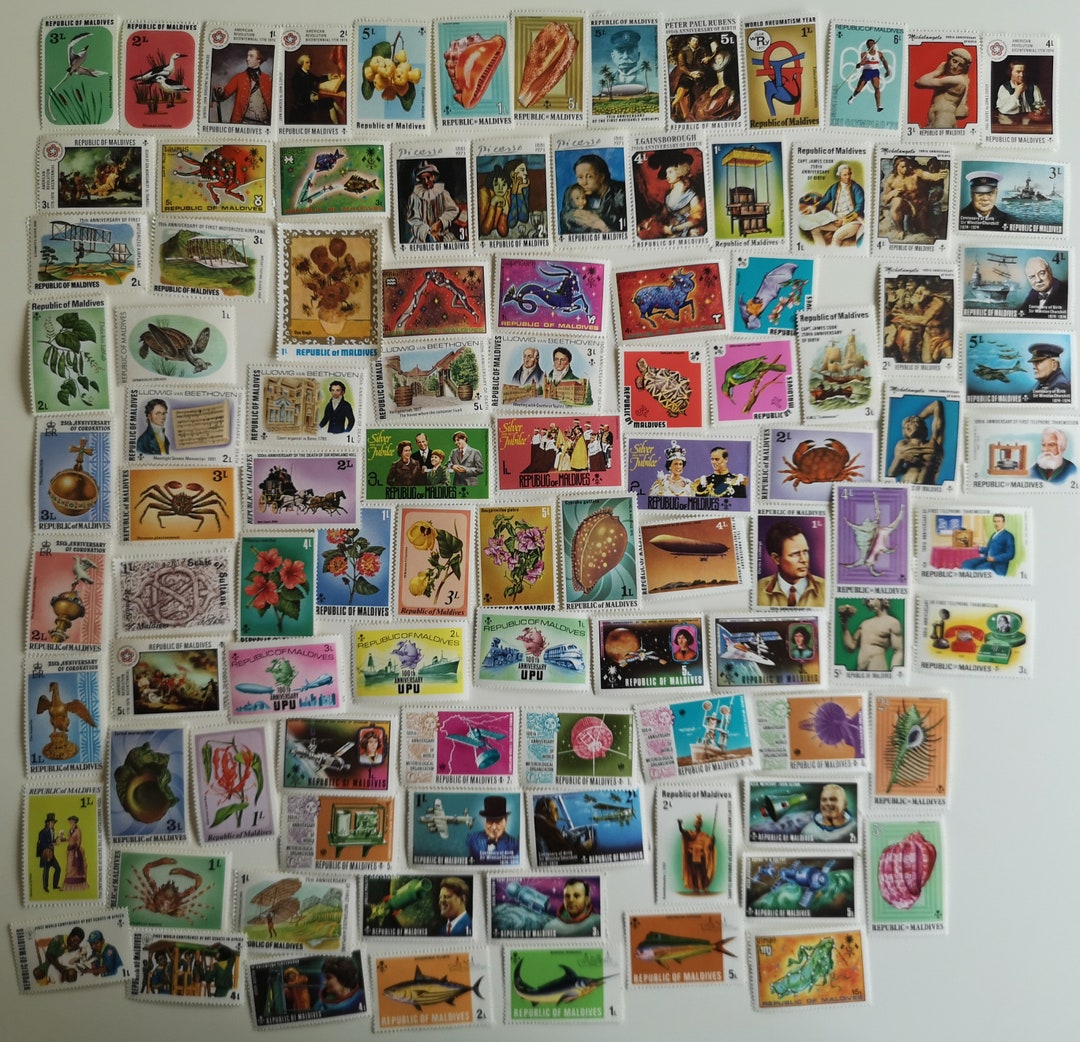 Maldives Postage Stamps - USED & off Paper - 100 to 300 Different ...