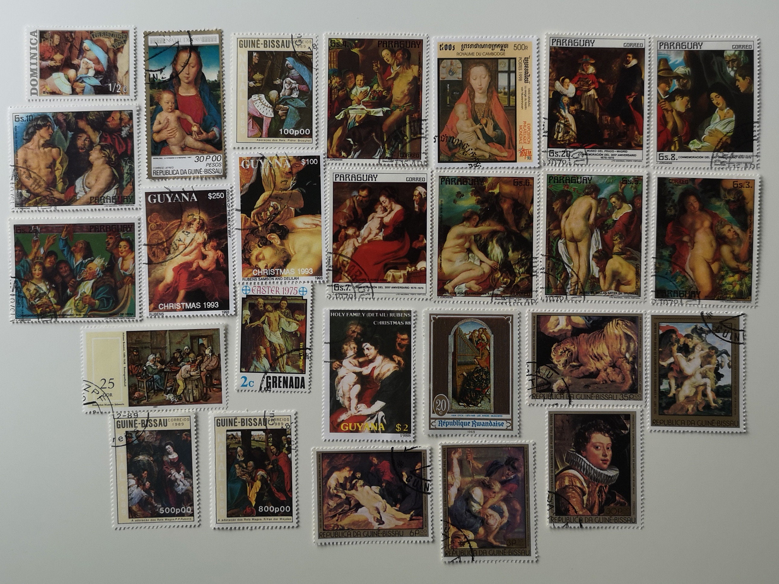 Flemish Artists on Postage Stamps - 25 to 100 Different - USED & off ...