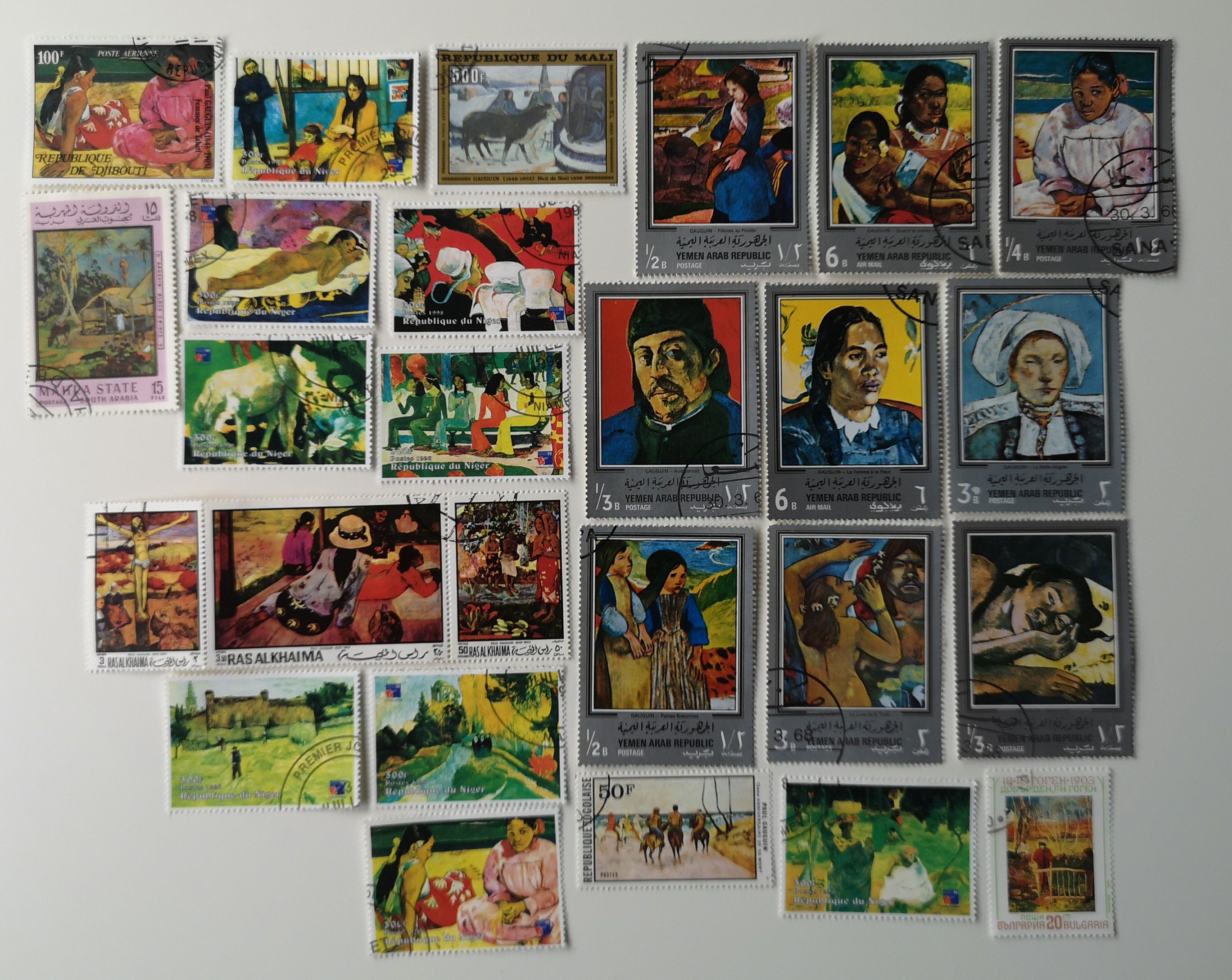 Gauguin Postage Stamps - 25 Different - USED & off Paper - for ...