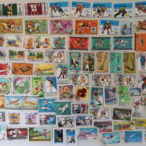 Sellos postales de Mongolia - USADOS y sin papel - 100 a 1000 ejemplares diferentes - coleccionismo, manualidades, collage, decoupage, scrapbooking