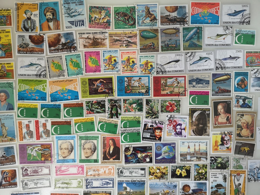 Comoro Islands Postage Stamps - USED & off Paper - 100 to 300 Different ...
