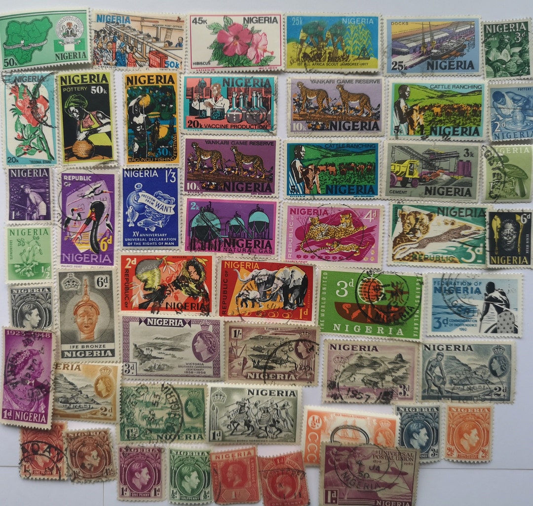 Nigeria Postage Stamps - USED & off Paper - 50 to 500 Different ...