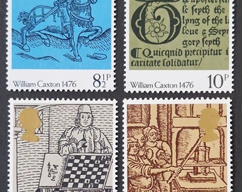Großbritannien 1976 500-jähriges Jubiläum des britischen Druckerei - 4er-Set perfekt gestempelter Briefmarken - sammeln, Basteln, Collage, Decoupage, Scrapbooking