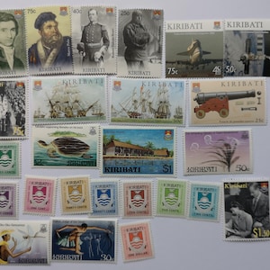 Sellos postales de Kiribati - USADOS y fuera de papel - 25 a 200 diferentes - coleccionismo, elaboración, collage, decoupage, scrapbooking