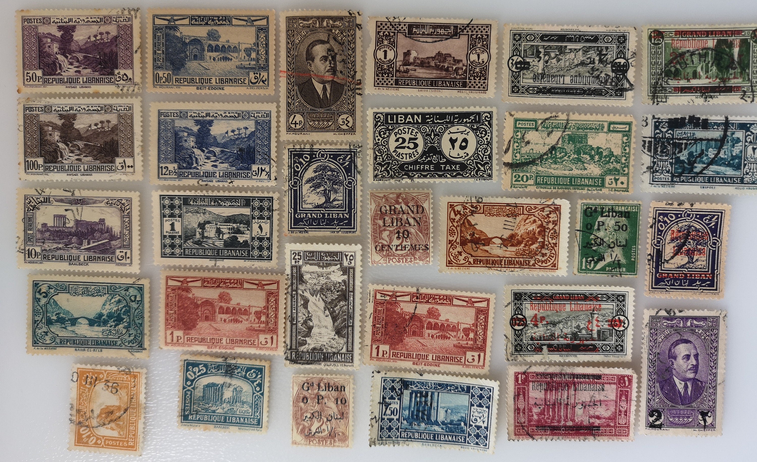 Lebanon Pre 1945 Postage Stamps - USED & off Paper - 25 Different ...