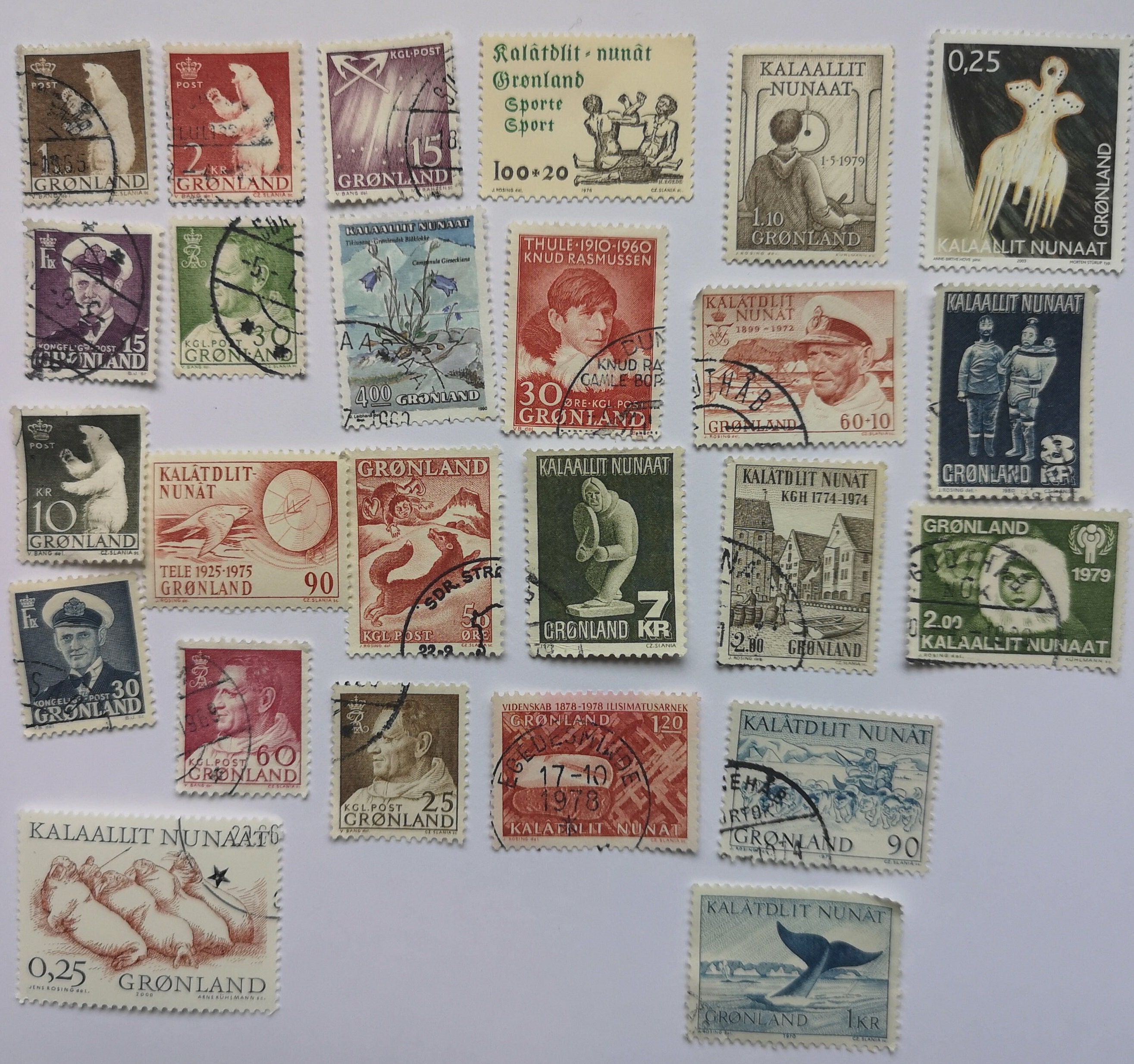 Greenland Postage Stamps - USED & off Paper - 50 and 100 Different ...