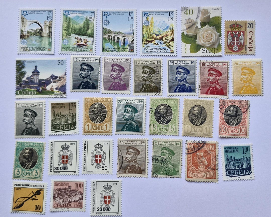 Serbia Postage Stamps - USED & off Paper - 30 and 50 Different ...
