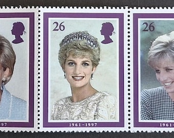 イギリス 1998年 ダイアナ妃記念 - ミント切手5枚セット - 収集、工作