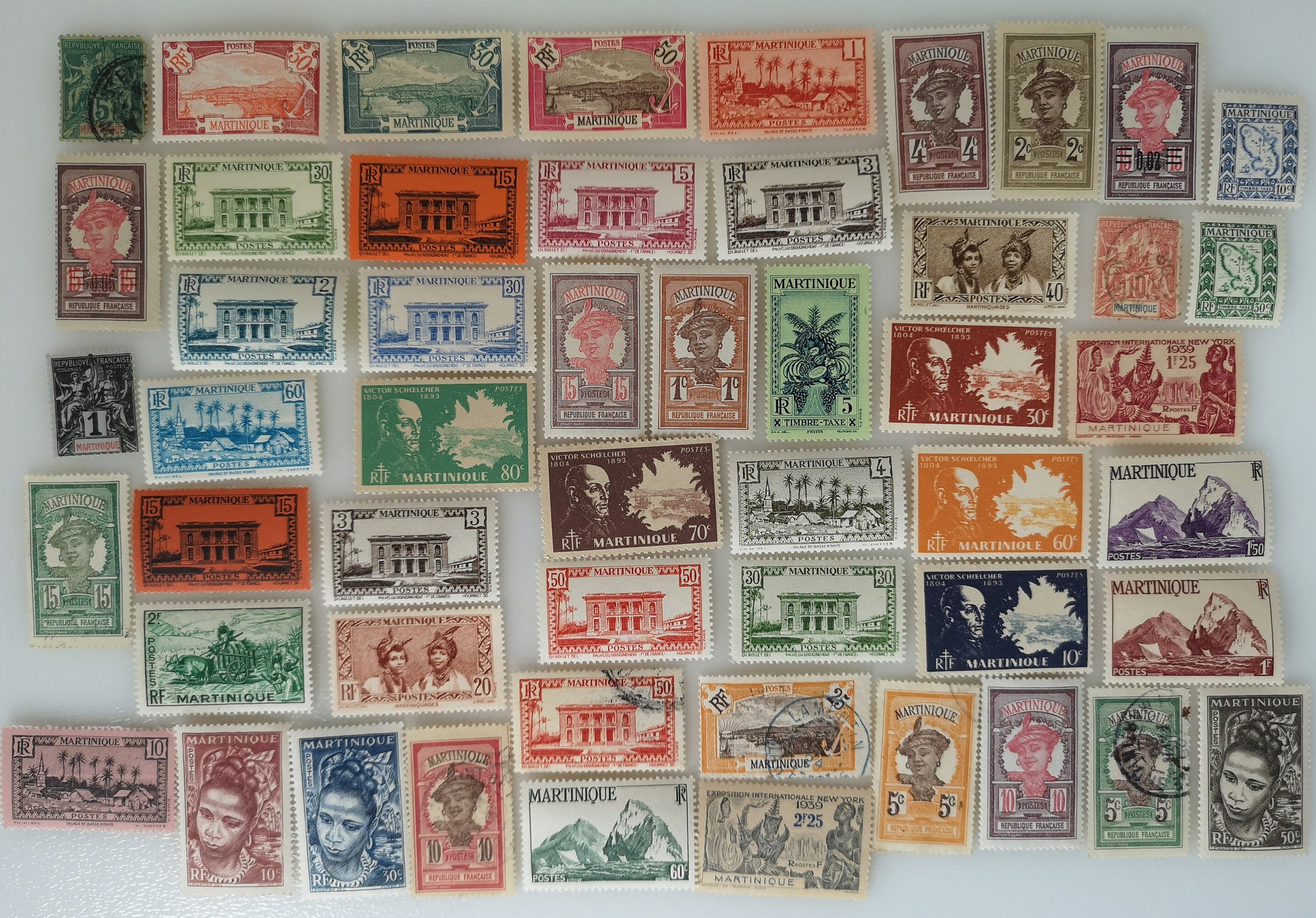 Martinique Postage Stamps USED & off Paper 50 to 1500 Different ...