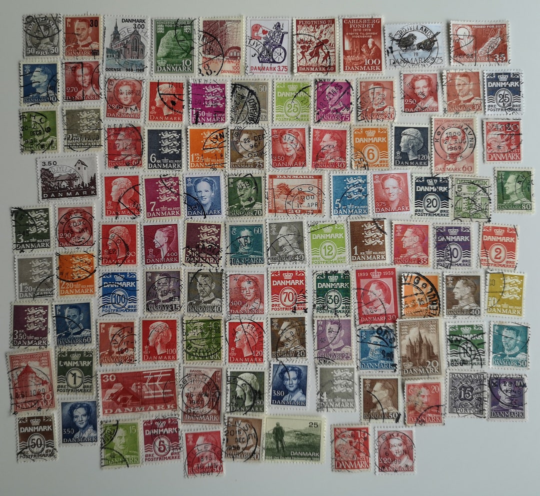 Denmark Postage Stamps - USED & off Paper - 100 to 1500 Different - for ...