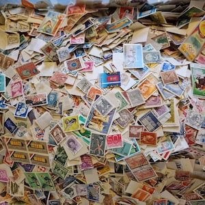 100G Worldwide Postage Stamps Mix - USADOS y sin papel - para coleccionar, hacer manualidades, collage, decoupage, álbumes de recortes