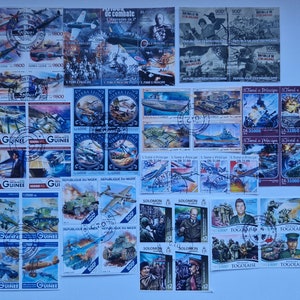 Sellos postales de la Segunda Guerra Mundial (fuera de papel), 50 diferentes, para coleccionar, hacer manualidades, collages, decoupage y scrapbooking.