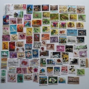 Sellos postales de Singapur - USADOS y fuera de papel - 100 a 500 diferentes - Para coleccionar, elaborar, collage, decoupage, scrapbooking