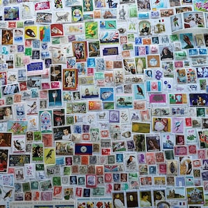 Sellos postales de todo el mundo - USADOS y sin papel - de 200 a 20 000 diferentes - coleccionismo, manualidades, collage, decoupage, scrapbooking
