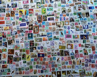 Worldwide Postage Stamps - USED and off paper - 200 to 20,000 different - collecting, crafting, collage, decoupage, scrapbooking