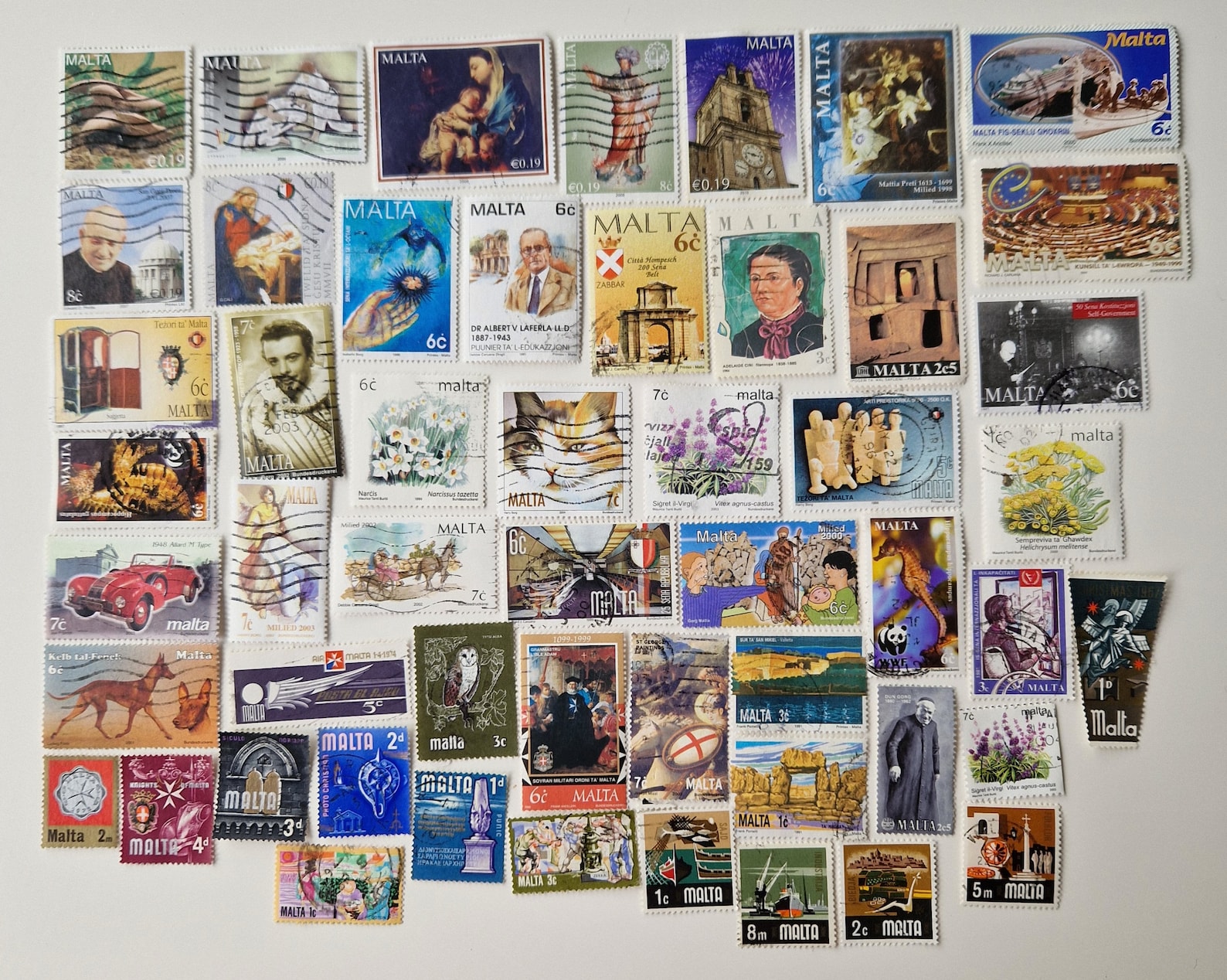 Malta Postage Stamps - USED & off Paper - 50 to 1000 Different - for ...