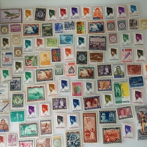Sellos postales de Indonesia, de 100 a 500 diferentes, usados y sin papel, coleccionismo, manualidades, collage, decoupage, álbumes de recortes