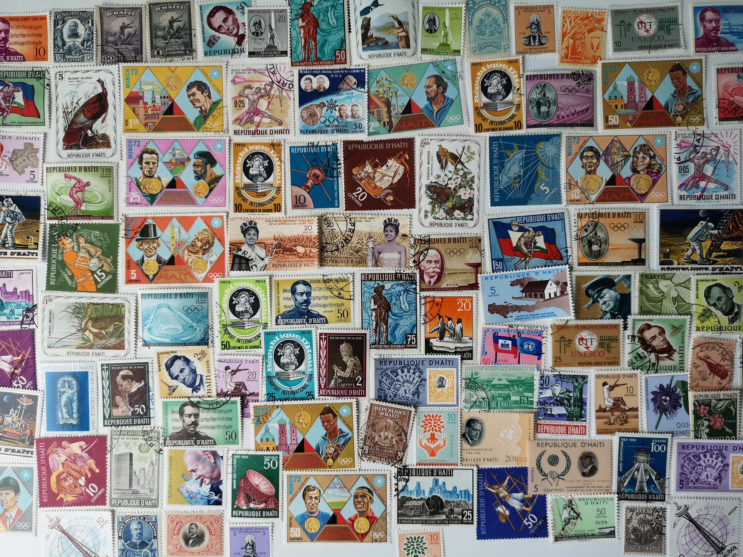Haiti Postage Stamps - USED & off Paper - 50 to 500 Different ...
