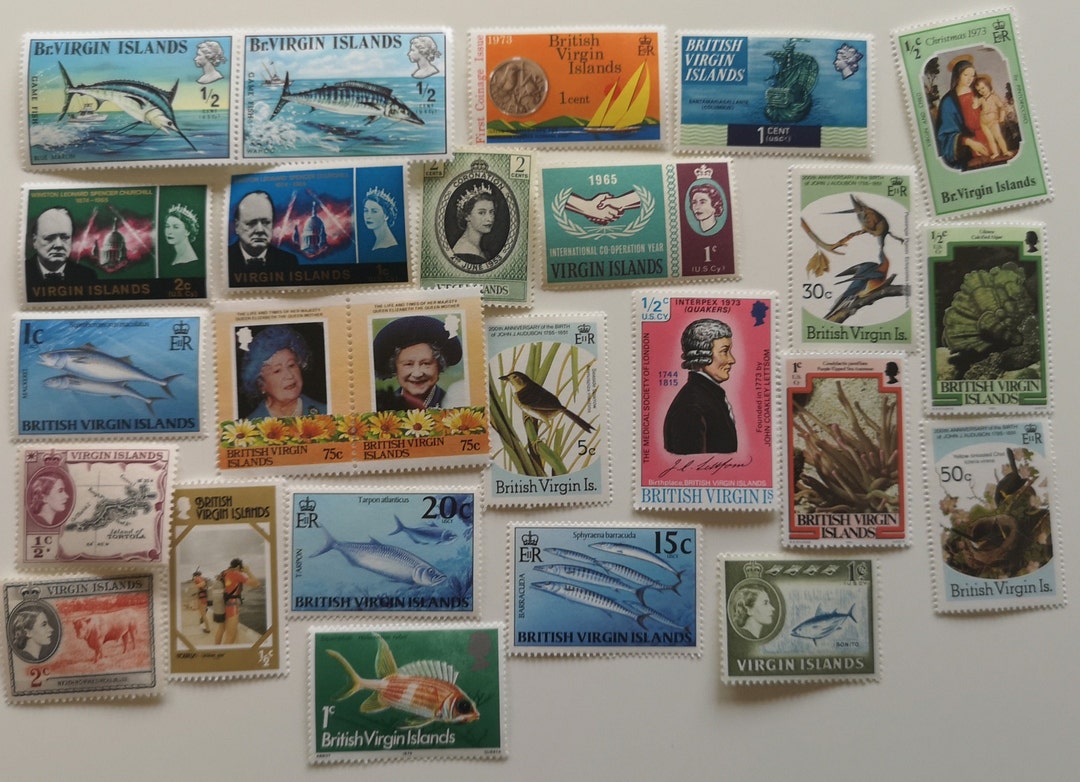 British Virgin Islands Postage Stamps - USED & off Paper - 25 to 500 ...