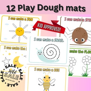 Printable Playdough Mats, Play Dough Mats, Playdough Mats Insects ...