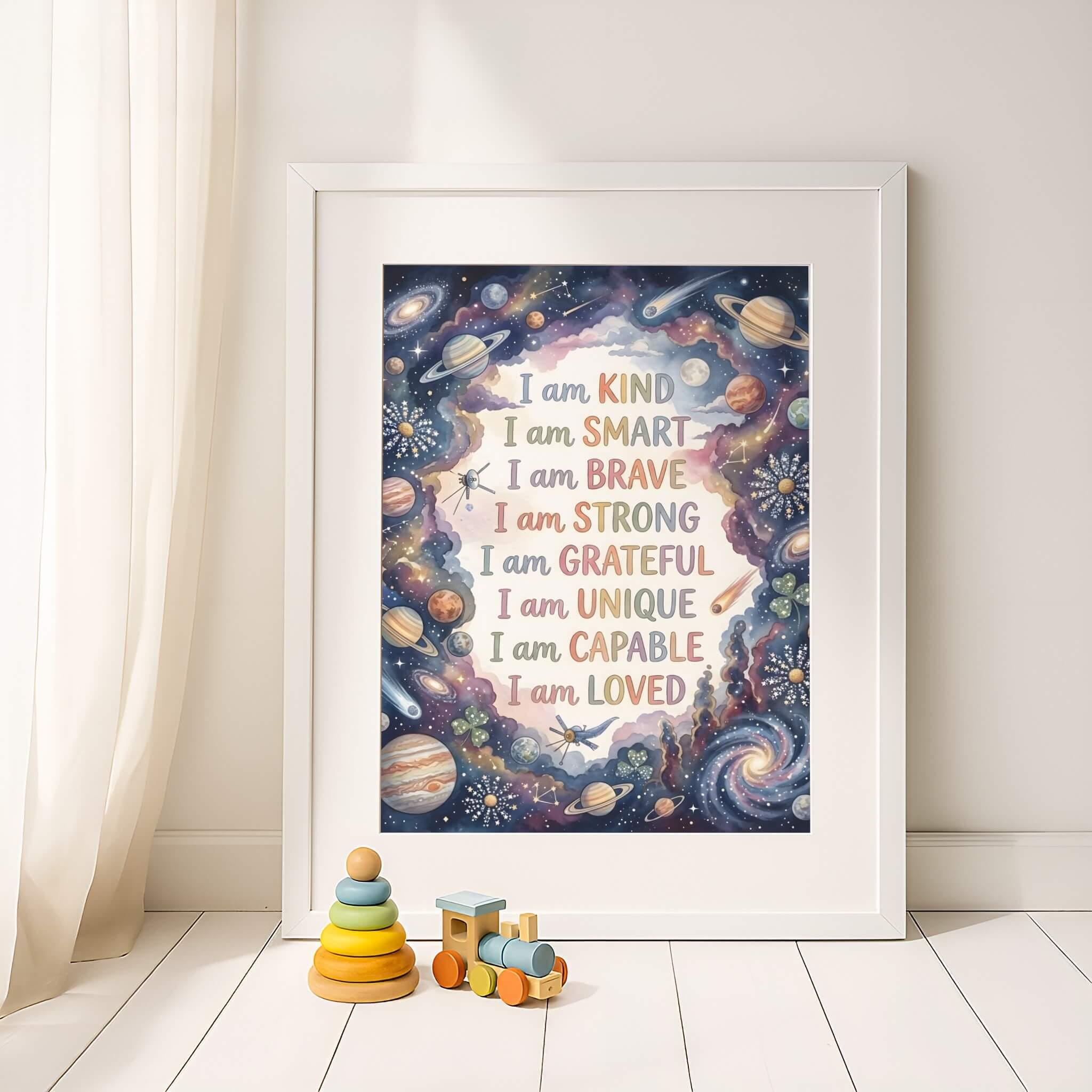 Space Affirmations Printable Wall Art for Kids Room, Classroom ...