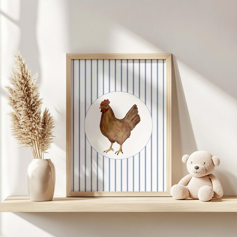 Farm Animal Nursery Wall Art Set of 6, Rustic Neutral Farm Gallery Wall ...