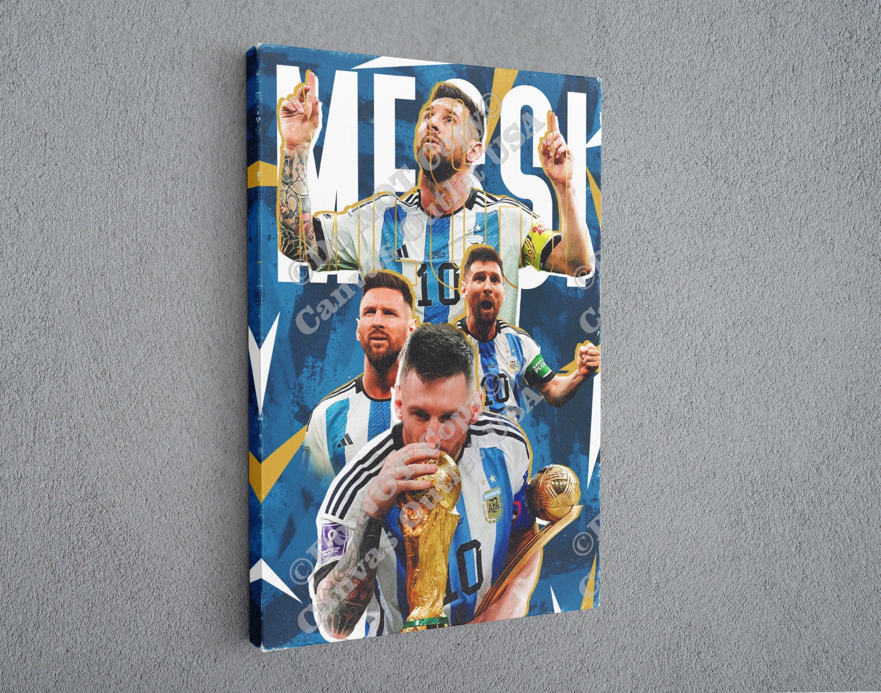 Lionel Messi Canvas 16x20 ￼Argentina Soccer FIFA Goat World Cup