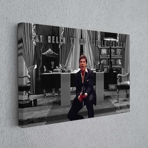 Scarface Tony Montana Famous Movie Line Canvas Print Fine Art Photography,Art Canvas Poster Wall Decor, Canvas Wall Art Home Handmade